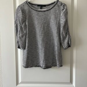 White House Black Market - Black and White Striped Top